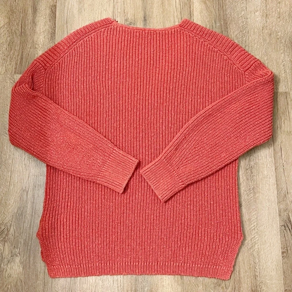 Madewell Ridgeton Pullover Burn Orange Knit Sweater‎ Size Large